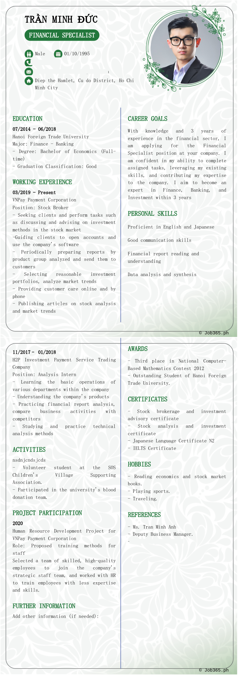 Candidate CV